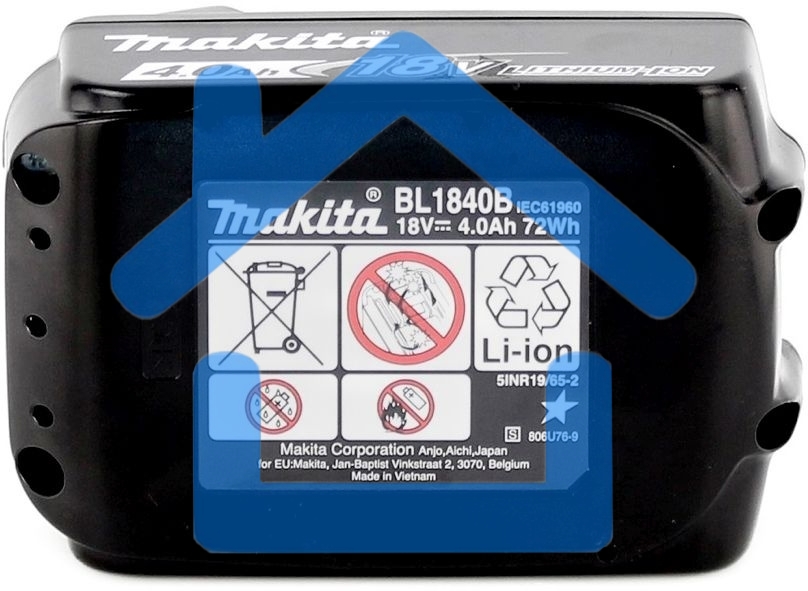 Батарея аккумуляторная Makita BL1840B LXT 18В 4Ач Li-Ion (632G58-9)