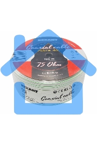 Кабель коаксиальный Rexant MARS 4K, Cu/Al/CuSn, 96%, 75 Ом, бухта 100 м, белый