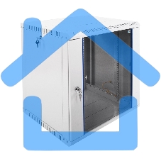 Шкаф телеком. настенный разборный 12U (600х520) дверь стекло,цвет черный (ШРН-Э-12.500-9005) (1 коробка)