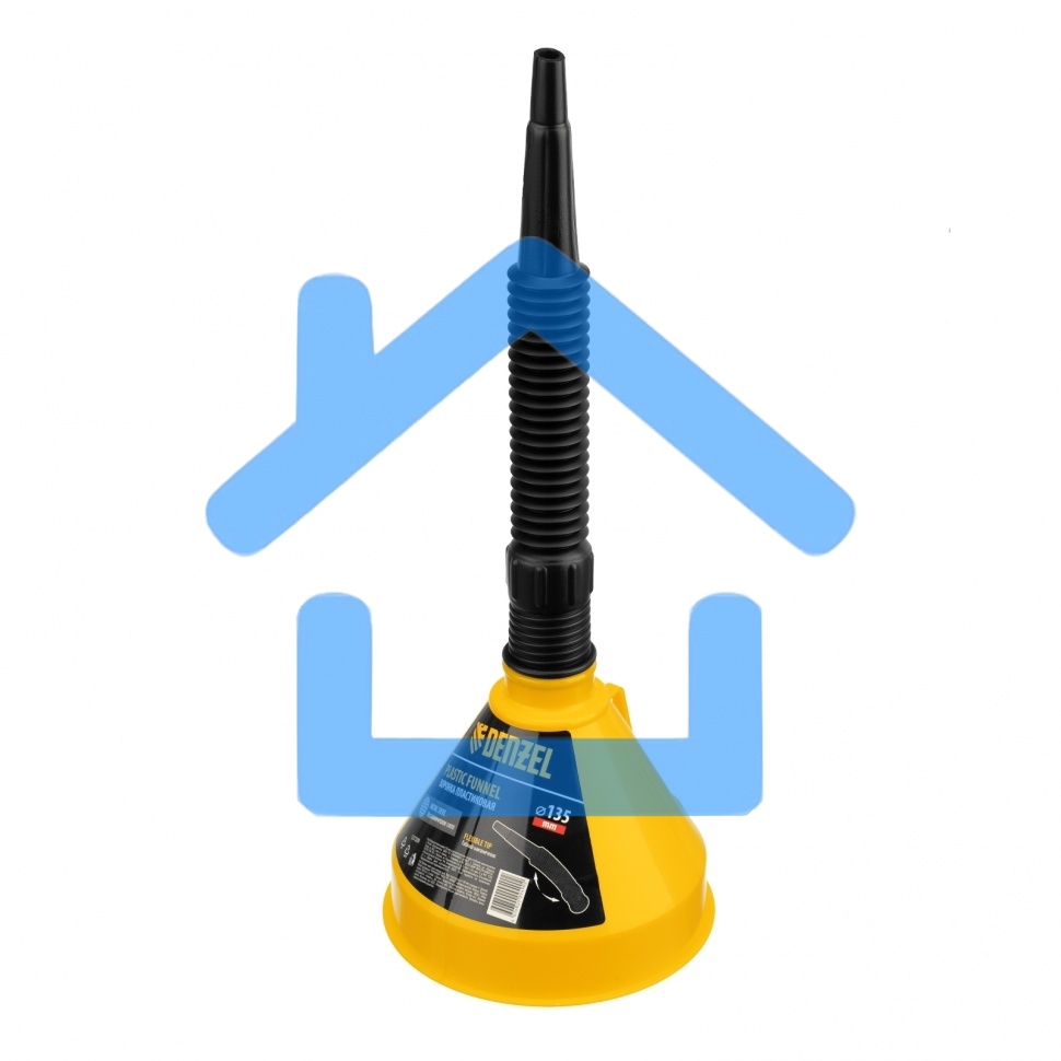 Воронка пластиковая Denzel 135 мм с металлическим ситом и гибким наконечником