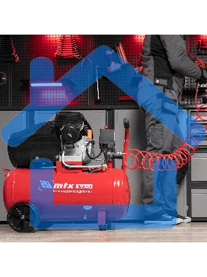 Компрессор воздушный КК-2200/50, 2,2 кВт, 350 л/мин, 50 л, прямой привод, масляный MTX