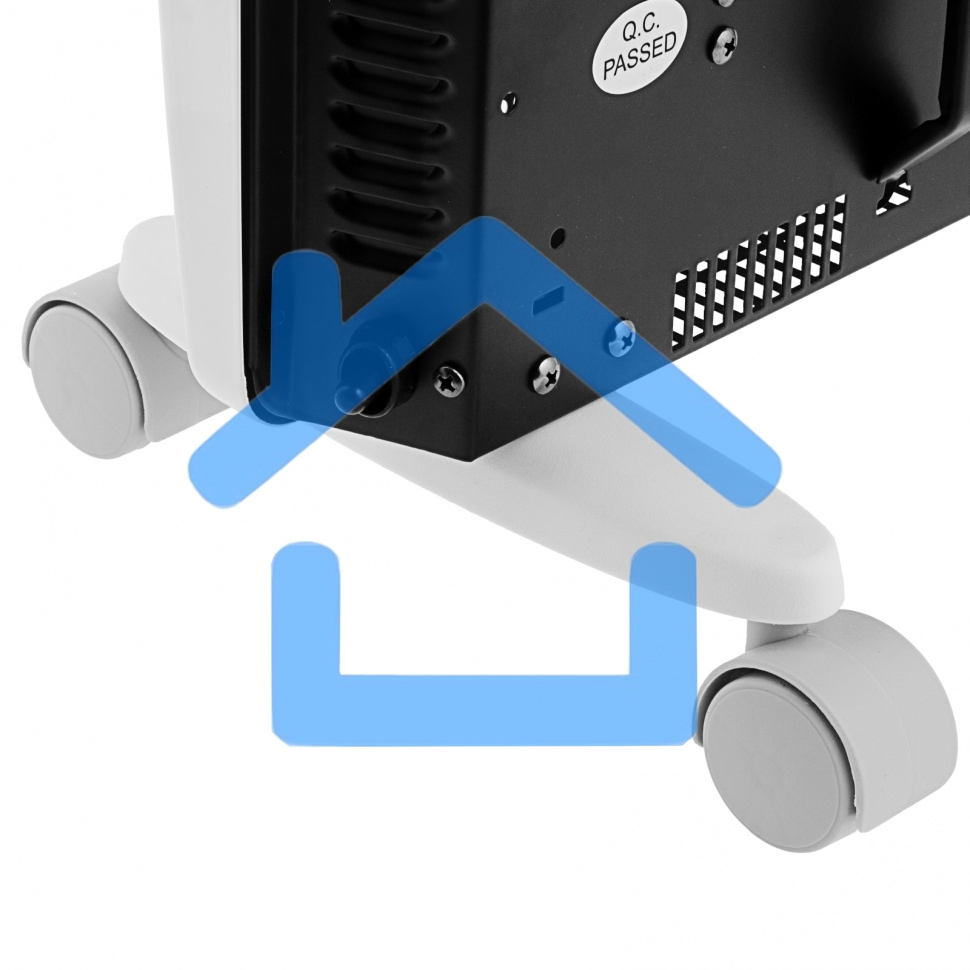 Конвектор гибридный Denzel HybridX-1500 белый, 1500 Вт, 25 м2, термостат, дисплей