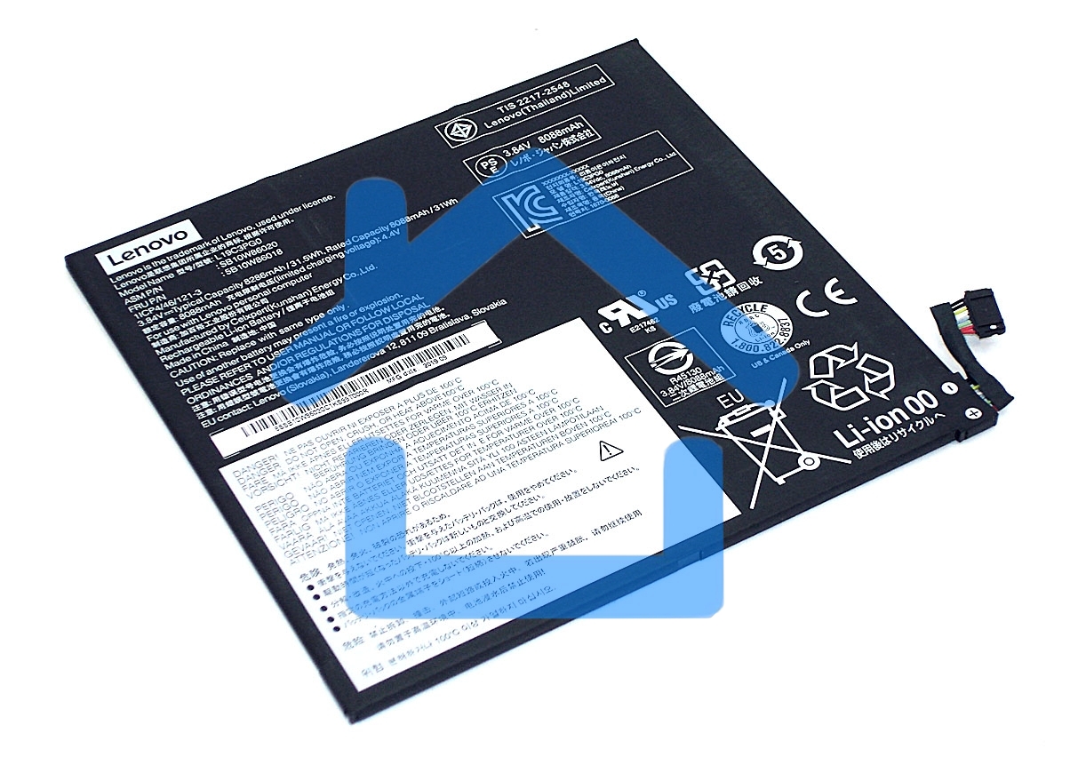 Аккумуляторная батарея для ноутбука Lenovo L19C3PG0 3.84V 8286mAh Orig