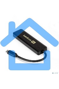 Хаб USB (концентратор) ExeGate DUB-4CP/1 (кабель-адаптер USB Type C --> 4xUSB3.0, Plug&Play, черный)