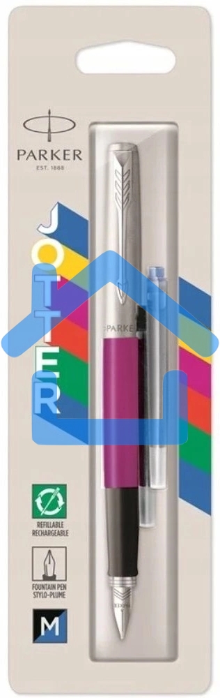 Ручка перьевая Parker Jotter Originals F60 (2096860) Magenta M сталь нержавеющая блистер