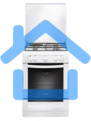 Плита комбинированная Gefest ПГЭ 6110-01 белый, конфорок 3 газовых и 1 электрическая, духовка 52 л, 60 см x 85 см x 60 см