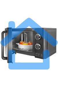 Микроволновая печь Centek CT-1583 серый, 20 л, 700 Вт, переключатели - поворотный механизм