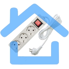 Удлинитель быт. ТМ Союз 2200 Вт 3гн. ПВС 3м 481S-7303