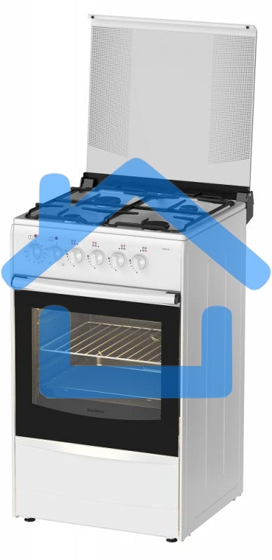 Плита комбинированная Darina 1B KM 441 301 W белый/черный, конфорок 4 шт, духовка 50 л, 50 см x 85 см x 53 см