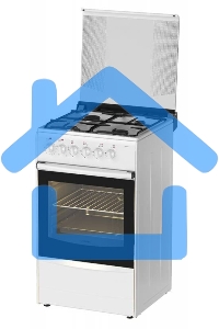 Плита комбинированная Darina 1B KM 441 301 W белый/черный, конфорок 4 шт, духовка 50 л, 50 см x 85 см x 53 см