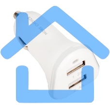 Автомобильная зарядка (от прикуривателя) 2USB 2.4A для micro USB More choice AC22m белый