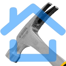 Молоток-гвоздодер Denzel 350 г, цельнометаллический, двухкомпонентная рукоятка