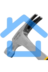 Молоток-гвоздодер Denzel 350 г, цельнометаллический, двухкомпонентная рукоятка