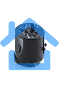 Переходник Konoos Универсальный сетевой переходник для путешествий WTA-1, вилки/розетки EU,US,RU