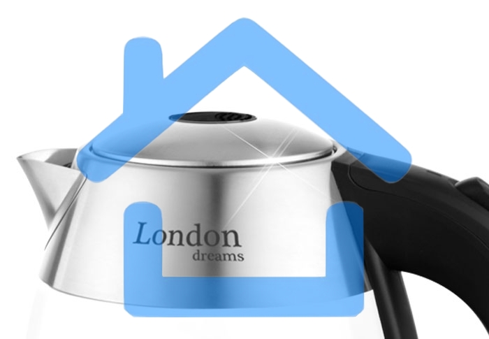 Чайник Centek CT-0059 London, стекло, 1.8л, 2200Вт, LED-подсветка, отделка нерж.