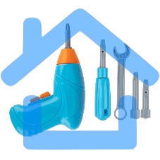 Конструктор Смородинка 70-0725 развивающий детский с шуруповертом и мозаикой, 225 деталей