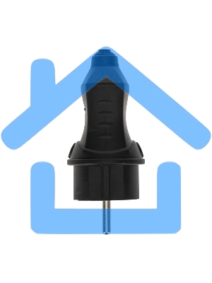 Вилка прямая влагозащищенная 2P+PE 230V, 16 А, IP44 каучук PROconnect