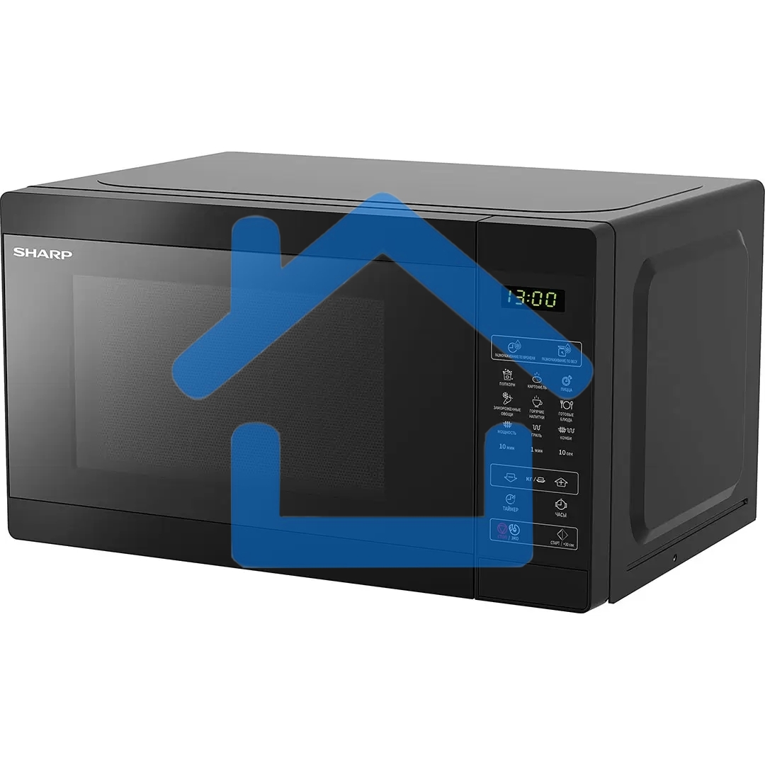 Микроволновая печь Sharp R6800RK черный, 20 л, 800 Вт, переключатели - сенсор