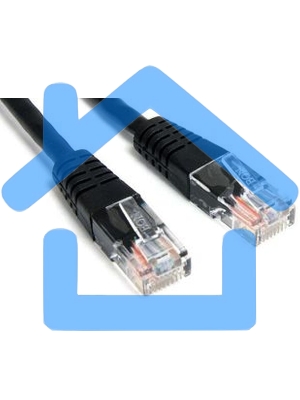 Патч-корд Lanmaster TWT UTP кат.5e, с заливными колпачками, 10.0 м, черный