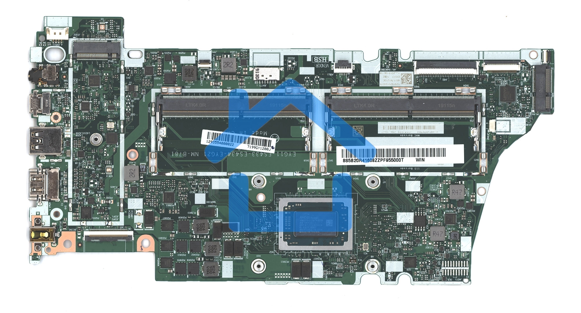 Материнская плата для Lenovo Yoga 530-14ARR / Flex 6-14ARR R7-2700 UMA