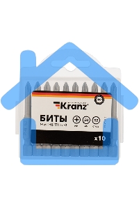 Бита PH1х50 мм для шуруповерта (упак. 10 шт.) Kranz