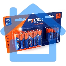 Щелочной/алкалиновый элемент питания PKCELL LR6(12)+LR03(8) тип - AAА 8 шт + АА 12 шт в блистере