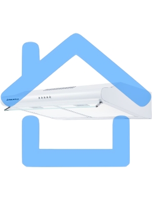 Вытяжка козырьковая Maunfeld MP-1 50 белый/прозрачный, 50 см, 520 куб. м/ч, 49 дБ