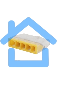 Экспресс-клемма Rexant СМК 2273-205, 5-проводная 0.5-2.5 мм², прозрачная (100 шт./уп.)