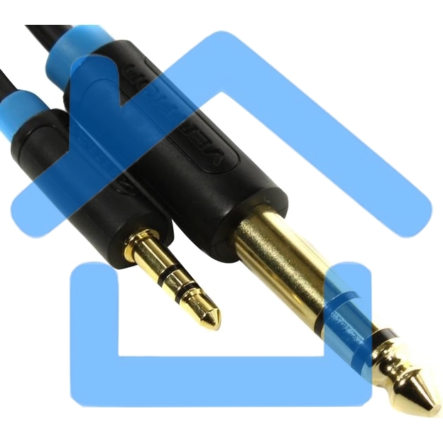 Кабель Vention аудио Jack 6,5 mm M/ 3,5 M - 1 м