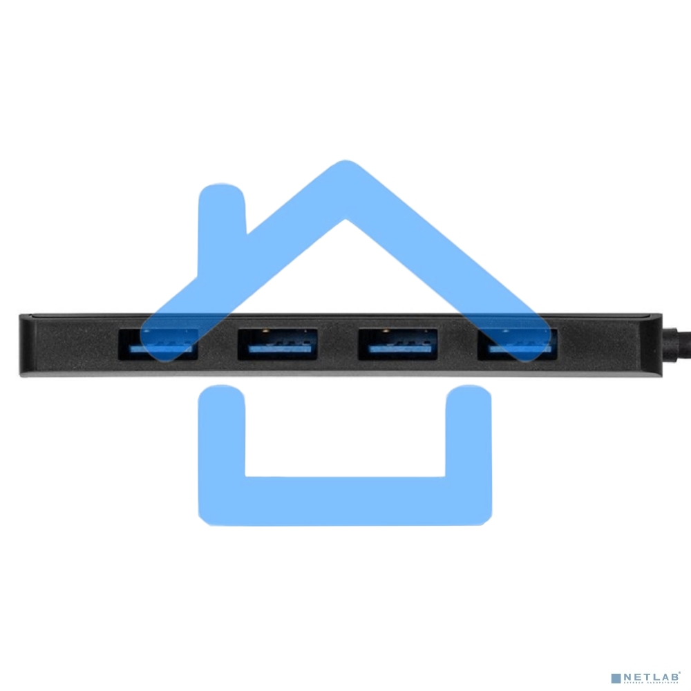 Хаб USB (концентратор) ExeGate DUB-4CP/1 (кабель-адаптер USB Type C --> 4xUSB3.0, Plug&Play, черный)