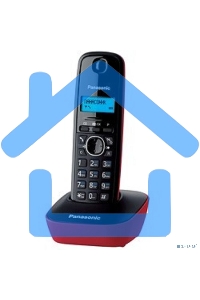 Телефон беспроводной (DECT) Panasonic KX-TG1611RUR (красный) АОН, Caller ID,12 мелодий звонка,подсветка дисплея,поиск трубки