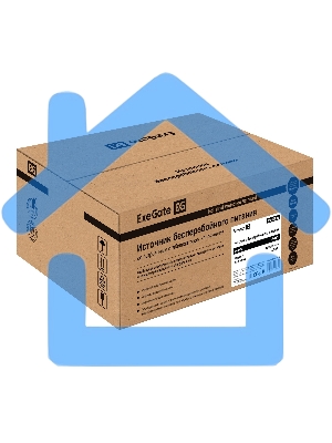 Комплект ИБП EX295994RUS + батарея 55Aч EX285667RUS 2шт (инвертор, синус, для котла, PF=1, настенный) ExeGate IdealSine SR-1500.LCD.2SH  1500VA/1500W, чистая синусоида, цветной LCD-дисплей, 2*Schuko, крепление настенное, черный + батарея ExeGate DTM 1255 