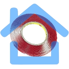 Скотч двусторонний прозрачный 3M с красной защитной лентой толщина 1мм ширина 8мм 10м