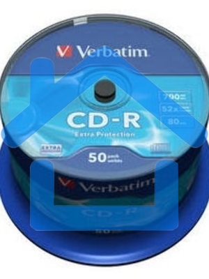 Диск CD-R Verbatim 700Mb 52x Cake Box (50шт) (43351)