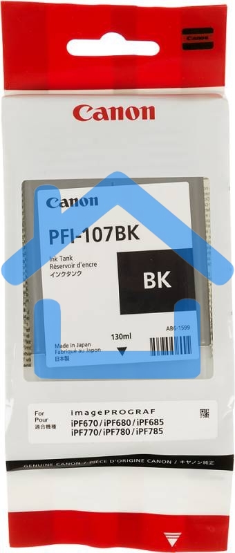 Картридж струйный Canon PFI-107BK (6705B001) черный (130 мл) для Canon iP F680/685/780/785