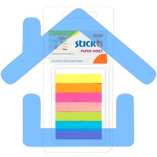 Закладки самоклеящиеся, индексы бумажные Hopax 21618 10x50мм, 7 цветов в упаковке, 40 листов, блистер
