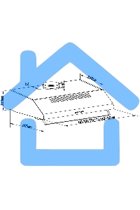 Вытяжка козырьковая Maunfeld MP-1 50 белый/прозрачный, 50 см, 520 куб. м/ч, 49 дБ