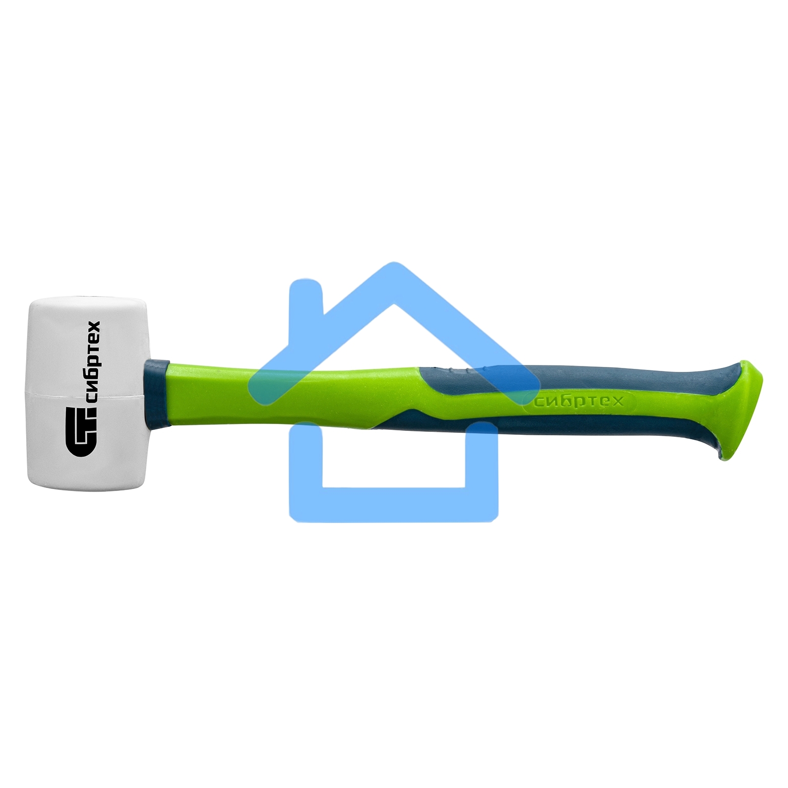 Киянка СИБРТЕХ резиновая, 225г белая резина, фибергласовая рукоятка 11166