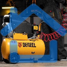 Компрессор Denzel воздушный DLC1300/24 безмасляный 1,3 кВт, 24 литра, 206 л/мин/ 58171