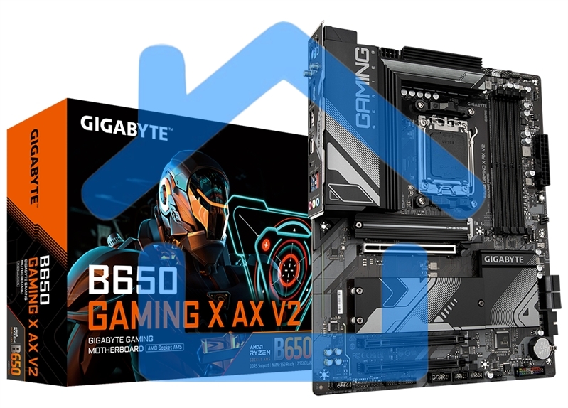Материнская плата Gigabyte B650 GAMING X AX V2, AM5, AMD B650, 4xDDR5, 4xSATA, 3xM.2, 1xPCI-E 4.0 x16, 2xPCI-E 3.0 x1, 1xUSB-A 3.2 Gen 2, 3xUSB-A 3.2 Gen 1, 1xUSB-C 3.2 Gen 2, 1x 2.5Gb LAN, 3x3.5 мм, 7.1, ATX