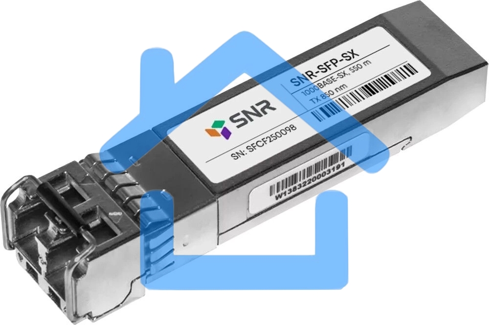 Трансивер SNR SFP 100BASE-SX, SWL, MMF, LC duplex, 850нм, up to 550м (7.5dB), analog CISCO GLC-SX-MM 