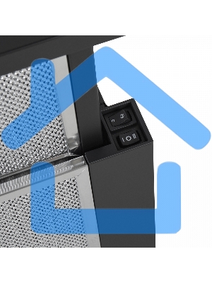 Вытяжка встраиваемая Maunfeld VS Fast 60 черный, 60 см, 850 куб. м/ч, 47 дБ