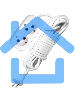 Удлинитель 2х7м без заземл. 6А IP20 У6-011М ПВС 2х0.75 UNIVersal 011М-07