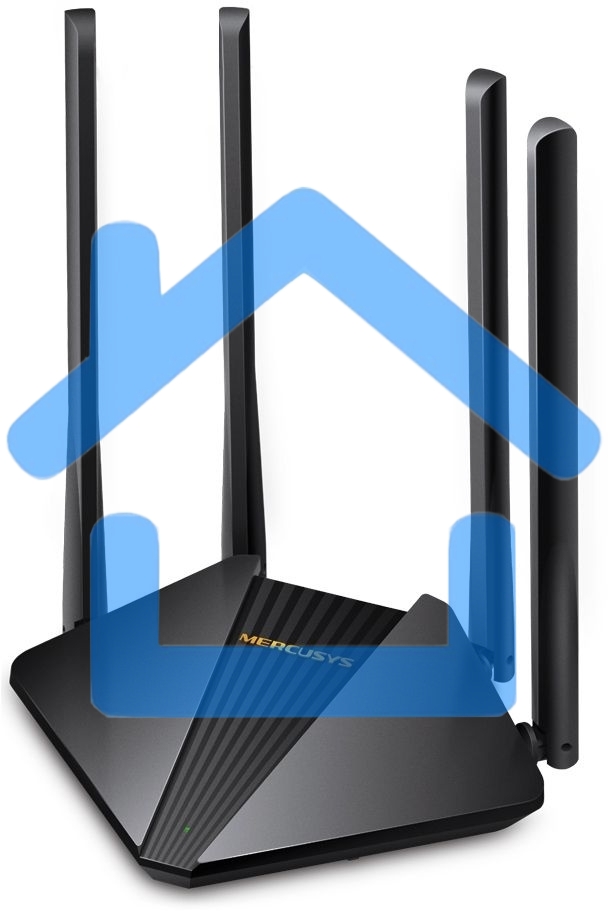 Wi-Fi роутер MERCUSYS MR30G, Wi-Fi 5, AC1200, 2.4/5ГГц, 2 LAN, черный
