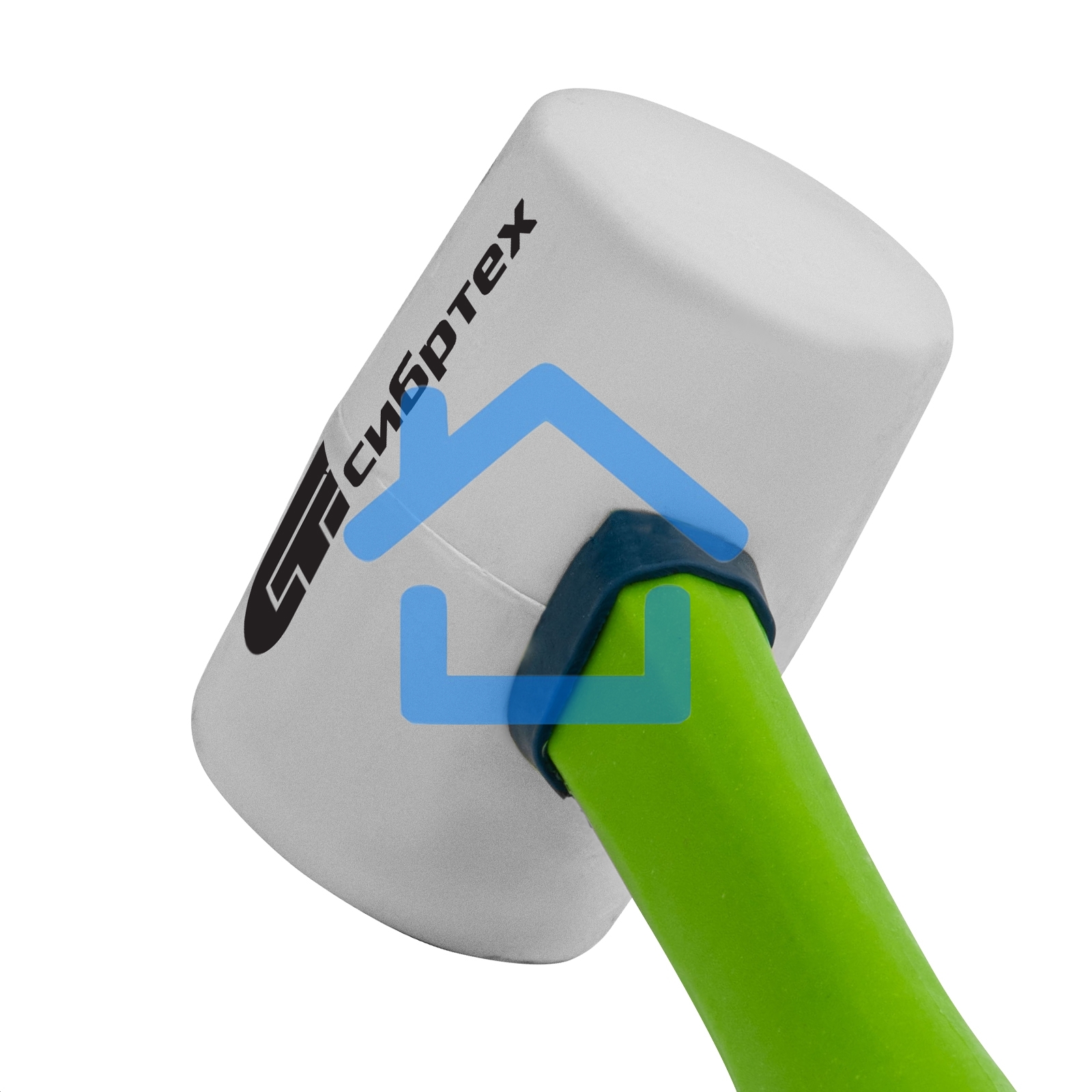 Киянка СИБРТЕХ резиновая, 225г белая резина, фибергласовая рукоятка 11166