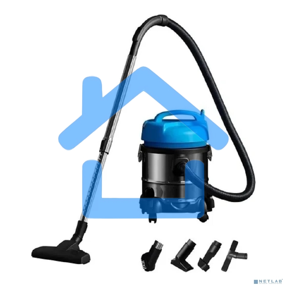 Пылесос Deerma DEM-TJ151W синий/серебристый, 250/1400 Вт, уборка сухая/влажная/сбор жидкости, пылесборник мешок/контейнер 21 л