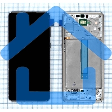 Дисплей для Samsung Galaxy A73 SM-A736B белый с рамкой