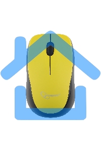 Мышь беспроводная Gembird MUSW-360-LM желтый, 1000 dpi, радиоканал, USB, кнопки - 3