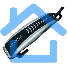 Машинка для стрижки Centek CT-2123 (черный/серебро) 10Вт, стальные лезвия, прорезиненный корпус