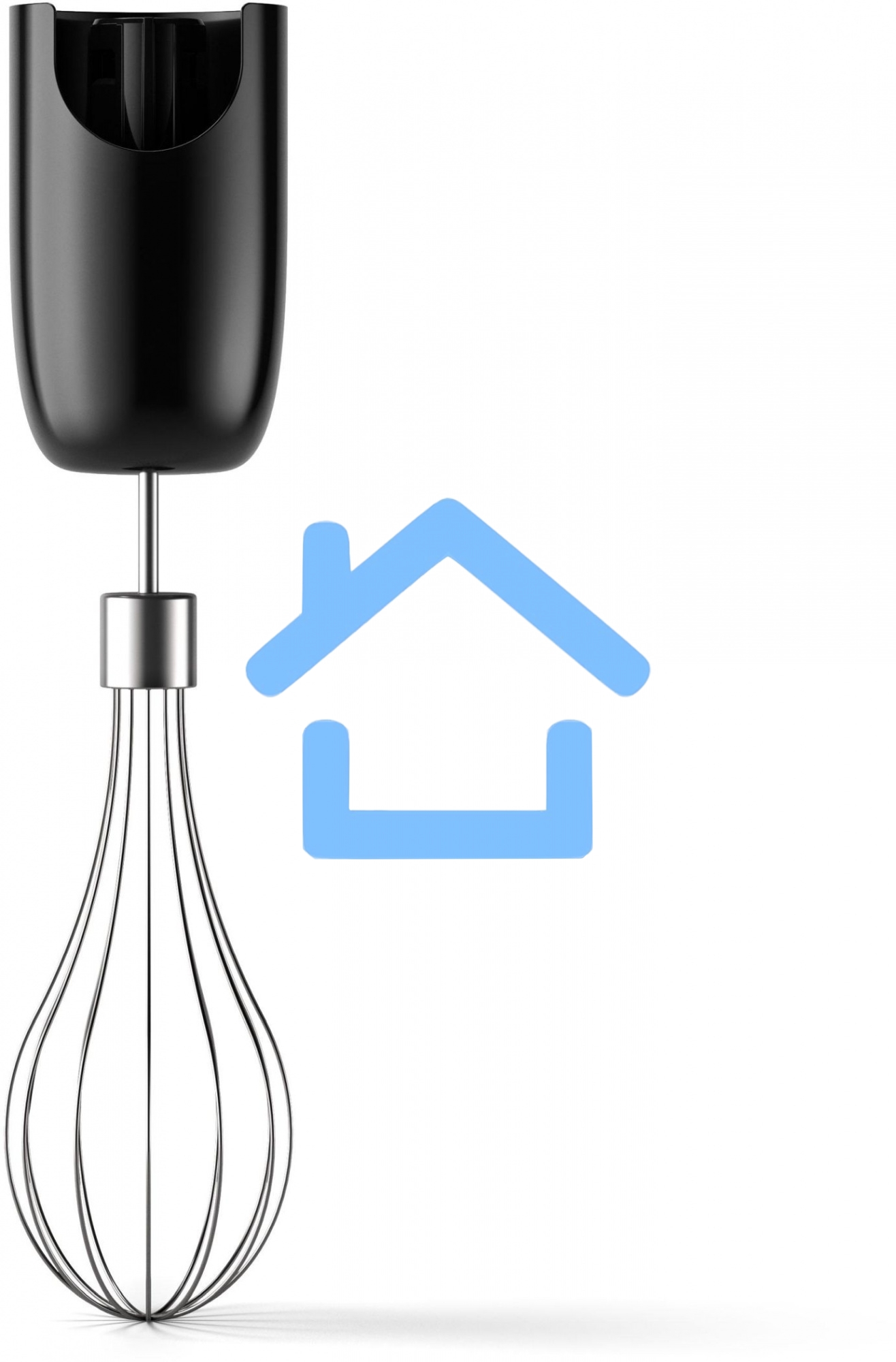 Блендер погружной Philips HR2543/90, 700Вт, 1 скорость, турбо режим, стакан для взбивания, венчик, измельчитель, черный